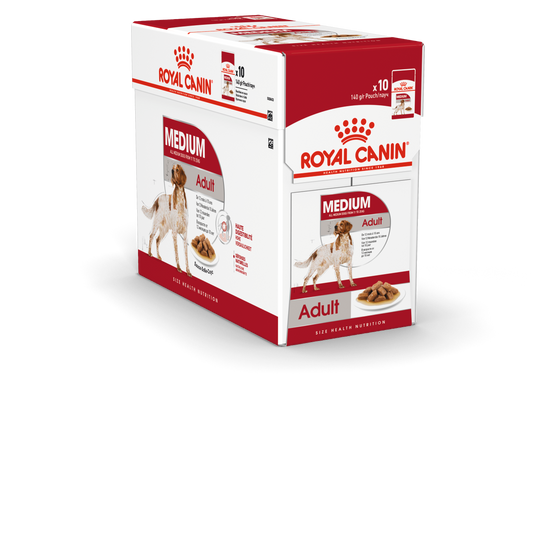 Royal Canin Size Health Nutrition Medium Adult Dog Wet Food 140g x 10