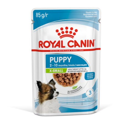 Royal Canin Size Health Nutrition X-Small Puppy Dog Wet Food 85g x 12