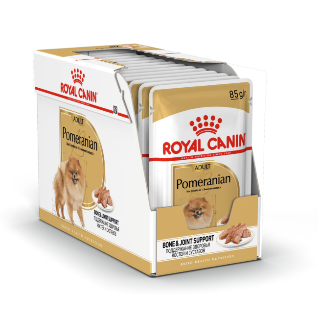 Royal Canin Breed Health Nutrition Pomeranian Adult Dog Wet Food 85g x 12