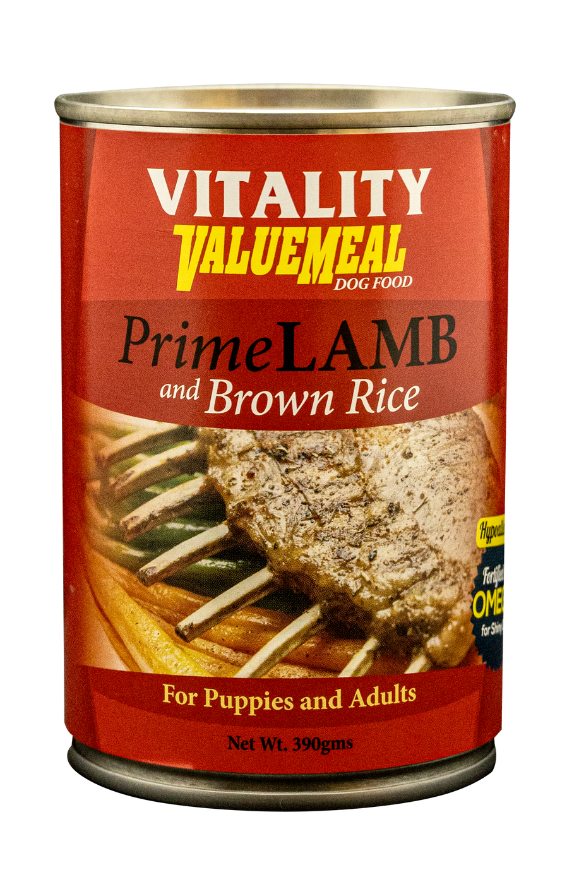 Vitality ValueMeal Canned Dog Food for Puppies and Adults Wet Food 390g