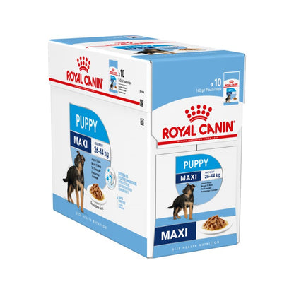 Royal Canin Size Health Nutrition Maxi Puppy Dog Wet Food 140g x 10