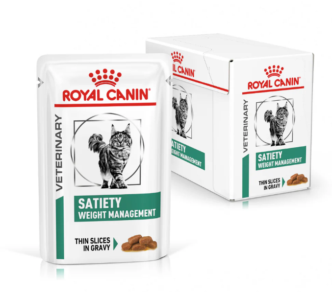 Royal Canin Veterinary Health Nutrition Satiety Wealth Management Adult Cat Wet Food 85g x 12