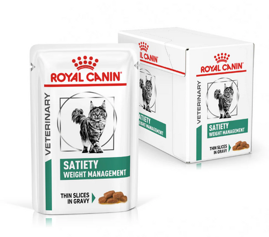 Royal Canin Veterinary Health Nutrition Satiety Wealth Management Adult Cat Wet Food 85g x 12