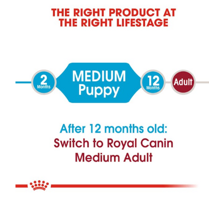 Royal Canin Size Health Nutrition Medium Puppy Dog Dry Food 4kg