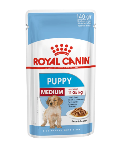 Royal Canin Size Health Nutrition Medium Puppy Dog Wet Food 140g