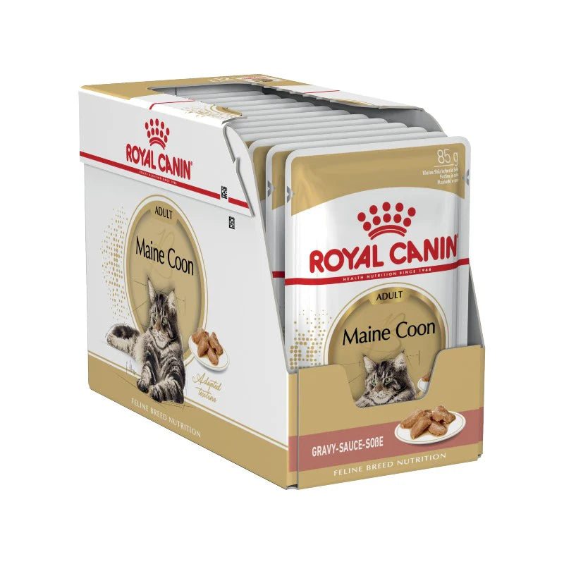 Royal Canin Feline Breed Nutrition Maine Coon Adult Cat Wet Food 85g x 12