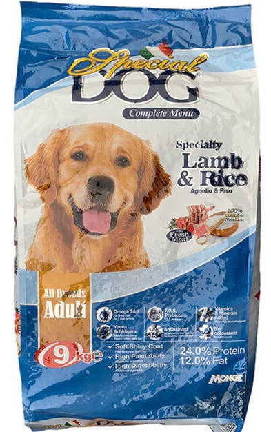 Monge Special Dog Lamb & Rice Adult Dry Food 9kg