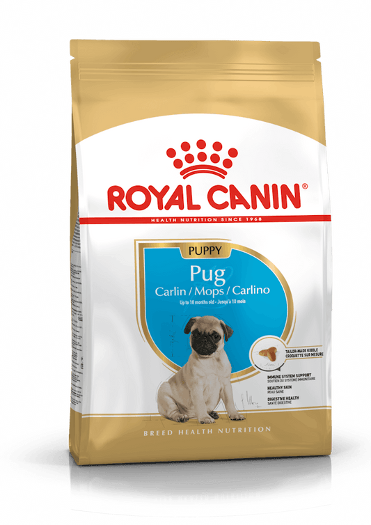 Royal Canin Breed Health Nutrition Pug Puppy Dog Dry Food 1.5kg