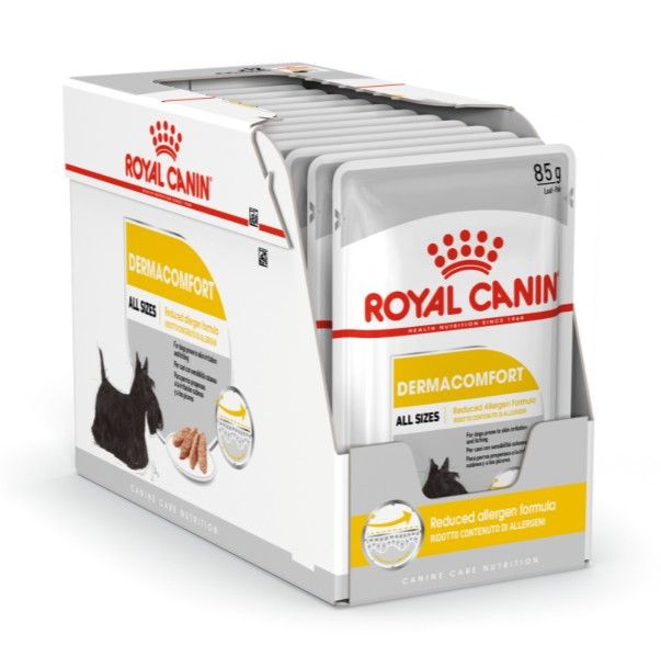 Royal Canin Canine Care Nutrition Dermacomfort All Sizes Dog Wet Food 85g x 12