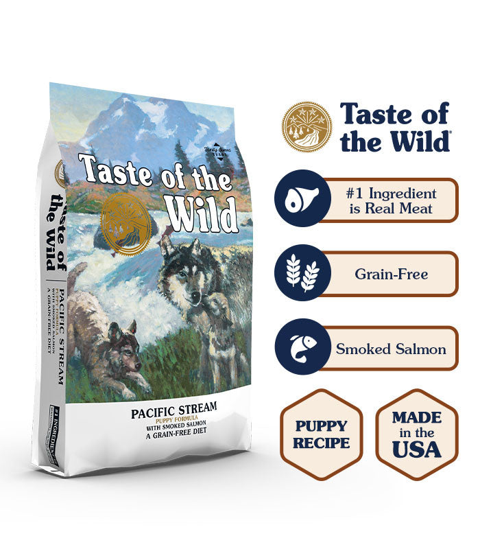 Taste of the Wild Pacific Stream with Smoked Salmon Grain-Free Puppy Dog Dry Food 2KG